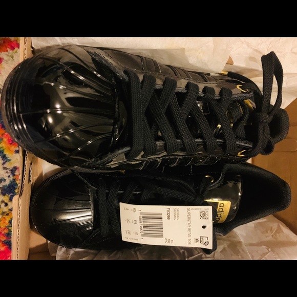 adidas superstar black patent